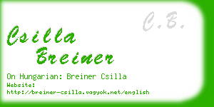 csilla breiner business card